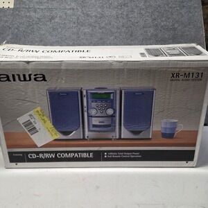 Vintage Aiwa Mini Hi-Fi CD Cassette Am/Fm Bookshelf Stereo System XR-M131